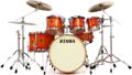 Click to learn more about the Tama Superstar Classic CL72S 7-piece Shell Pack with Snare Drum - Tangerine Lacquer Burst