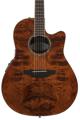 Click to learn more about the Ovation Celebrity Standard Plus Mid-Depth Acoustic-Electric Guitar - Nutmeg Burled Maple