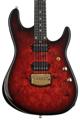 Click to learn more about the Ernie Ball Music Man Jason Richardson Signature Cutlass HH Electric Guitar - Rorschach Red