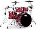 Click to learn more about the DW DWe 5-piece Drum Kit Bundle with Roland Electronic Cymbals and DW Hardware - Black Cherry Metallic