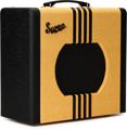 Click to learn more about the Supro Delta King 10 1 x 10-inch 5-watt Tube Combo Amp - Tweed and Black