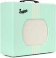 Click to learn more about the Supro Delta King 12 1 x 12-inch 15-watt Tube Combo Amp - Seafoam Green, Sweetwater Exclusive