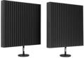 Click to learn more about the Auralex DeskMAX 2x2 foot Stand-Mounted Portable Acoustic Treatment Panels 2-pack - Charcoal