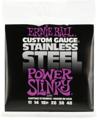 Click to learn more about the Ernie Ball 2245 Power Slinky Stainless Steel Wound Electric Guitar Strings - .011-.048