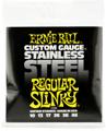 Click to learn more about the Ernie Ball 2246 Regular Slinky Stainless Steel Wound Electric Guitar Strings - .010-.046