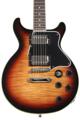 Click to learn more about the Epiphone Les Paul Special Double Cut Figured - Bourbon Burst