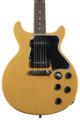 Click to learn more about the Epiphone Les Paul Special Double Cut - TV Yellow
