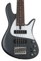 Click to learn more about the Fodera Emperor 5 Standard Classic 5-string Bass Guitar - Satin Charcoal Frost Metallic