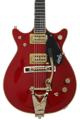 Click to learn more about the Gretsch G6131T-62 Vintage Select Edition '62 Duo Jet - Firebird Red