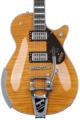 Click to learn more about the Gretsch G6134TFM-NH Nigel Hendroff Signature Penguin - Amber Flame