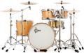 Click to learn more about the Gretsch Drums USA Custom GRKT-E8246 4-piece Shell Pack - Satin Natural