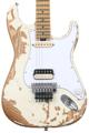Click to learn more about the Charvel Super-Stock SC1 Artist Signature Limited-edition Henrik Danhage Electric Guitar - White Relic