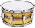 Click to learn more about the Ludwig Raw Brass Snare Drum - 6.5 x 14-inch - Raw Patina
