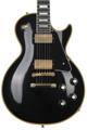Click to learn more about the Gibson Custom 1968 Les Paul Custom Reissue Electric Guitar - Ebony, Murphy Lab Ultra Light Aged
