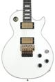 Click to learn more about the Gibson Custom Les Paul Axcess Custom Floyd Rose Electric Guitar - Alpine White