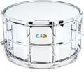Click to learn more about the Ludwig Supralite Steel Snare Drum - 8 inches x 14 inches, Polished