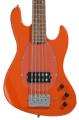 Click to learn more about the Sadowsky MetroExpress Vintage M 5-string Bass Guitar - Candy Apple Orange, Morado Fingerboard