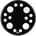 Click to learn more about the Attack Orbit Black Bass Drumhead - 20 inch - Resonant - Ported