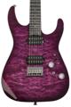 Click to learn more about the Charvel Pro-Mod Plus Dinky DK24 HT QM Electric Guitar - Violet Radiance