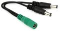 Click to learn more about the Voodoo Lab 2.1mm Current Doubler Adapter Cable - Dual Straight to Straight - 4 inch