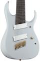 Click to learn more about the Ibanez Axe Design Lab RGDMS8 Multi-scale 8-string Electric Guitar - Classic Silver Matte