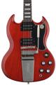 Click to learn more about the Gibson SG Standard '61 Faded Maestro Vibrola Electric Guitar - Vintage Cherry