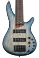 Click to learn more about the Ibanez Standard SR606E Bass Guitar - Cosmic Blue Starburst Flat