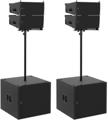 Click to learn more about the JBL SRX906LA 4 Powered Line Array 2 Powered Subwoofer Ground PA System