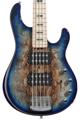Click to learn more about the Ernie Ball Music Man BFR StingRay 5 Special HH 5-string Bass Guitar - Paua Blue Burst