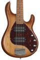 Click to learn more about the Ernie Ball Music Man StingRay Special 5 HH Bass Guitar - Hot Honey with Maple Fingerboard