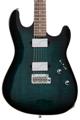 Click to learn more about the Sterling By Music Man Sabre Electric Guitar - Deep Blue Burst