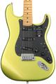 Click to learn more about the Fender American Ultra II Stratocaster Electric Guitar - Solar Flare, Maple Fingerboard