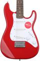 Click to learn more about the Squier Mini Stratocaster Electric Guitar - Dakota Red, Laurel Fingerboard