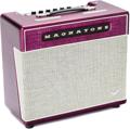 Click to learn more about the Magnatone Super Fifteen 15-watt 1 x 12-inch Combo Amplifier - Billy Gibbons Chrome Grape