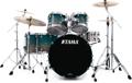 Click to learn more about the Tama Starclassic Walnut/Birch WBS52LS 5-piece Shell Pack - Satin Sapphire Fade