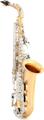 Click to learn more about the Yamaha YAS-26 Student Alto Saxophone - Gold Lacquer