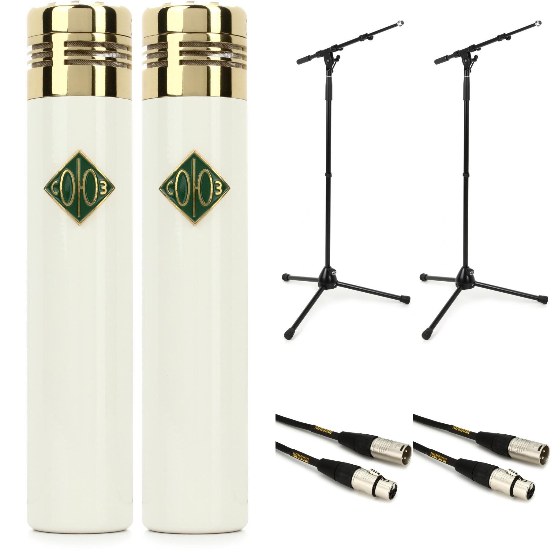 Soyuz 013 FET Small-diaphragm Multi-pattern Condenser Microphone Bundle with Stands and Cables (Stereo Pair - White)