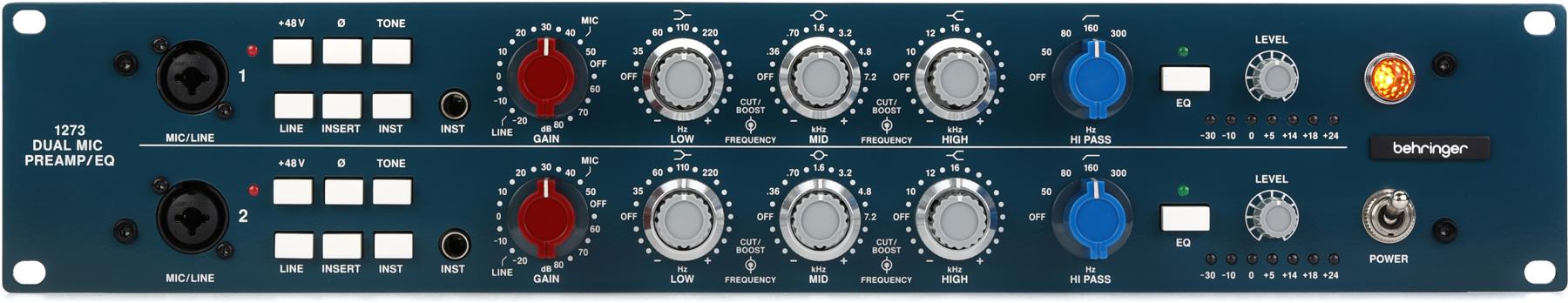 1273 2-channel Microphone Preamplifier and Equalizer