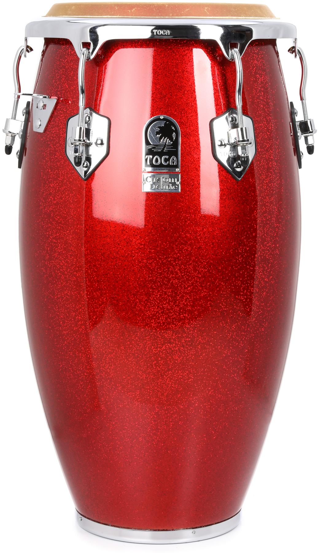 Toca Percussion Custom Deluxe Fiberglass Tumba - Red Sparkle
