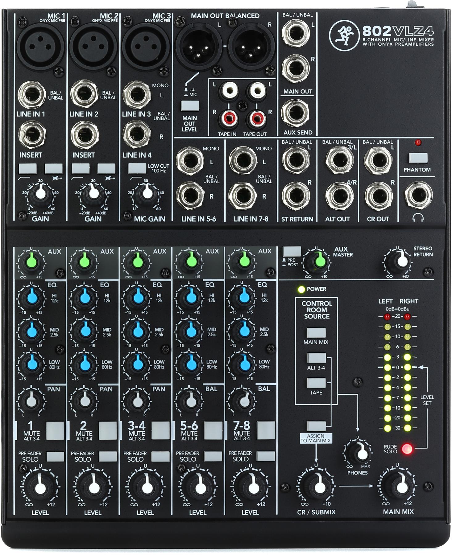 802VLZ4 8-channel Analog Mixer