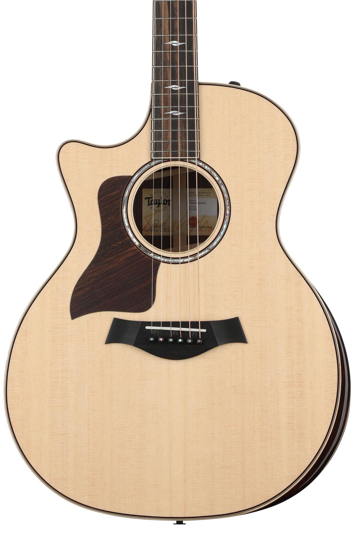 Taylor 814ce Left-handed Acoustic-electric Guitar - Natural with V-Class Bracing and Radiused Armrest