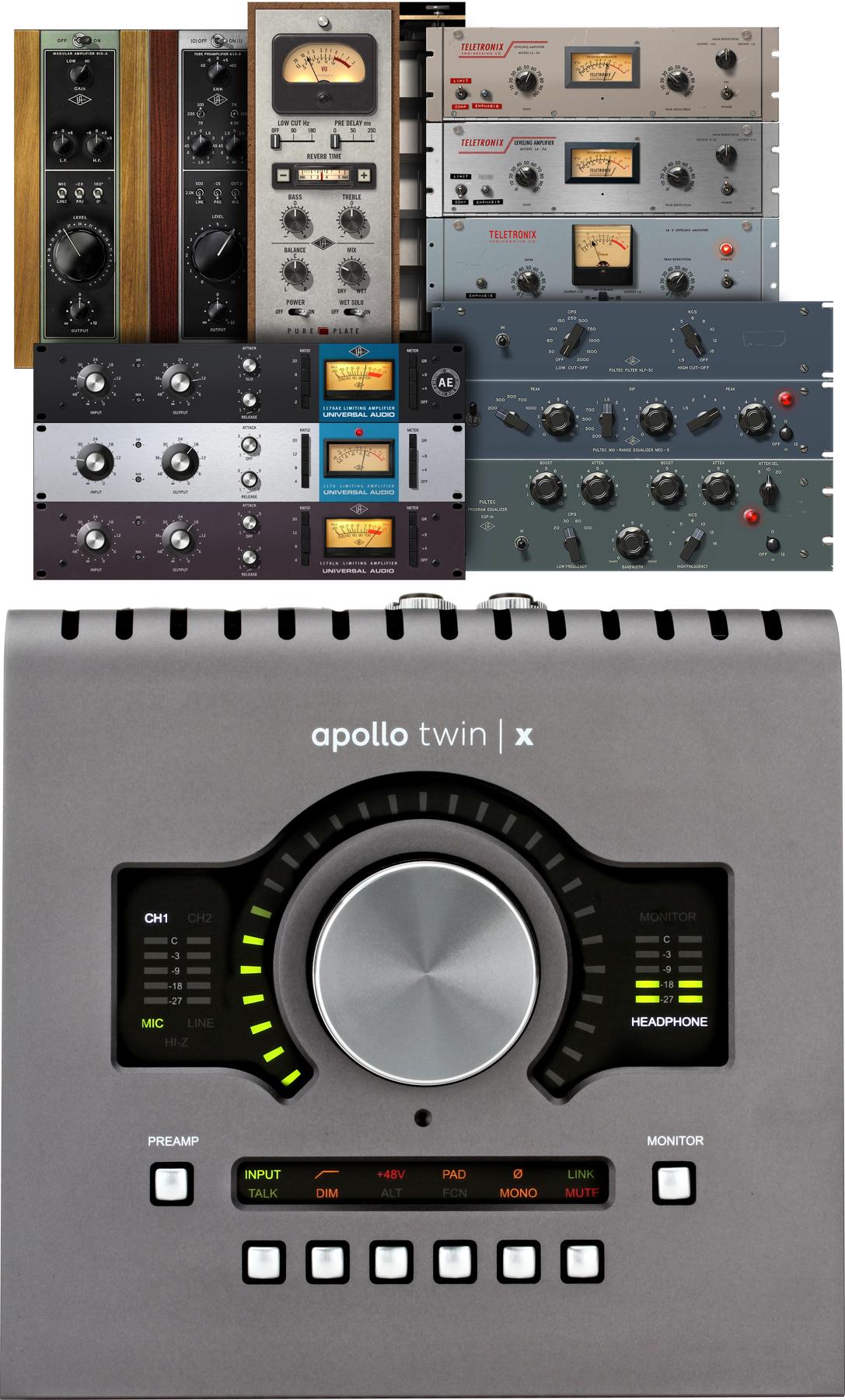 Apollo Twin X QUAD Heritage Edition 10x6 Thunderbolt Audio Interface with UAD DSP