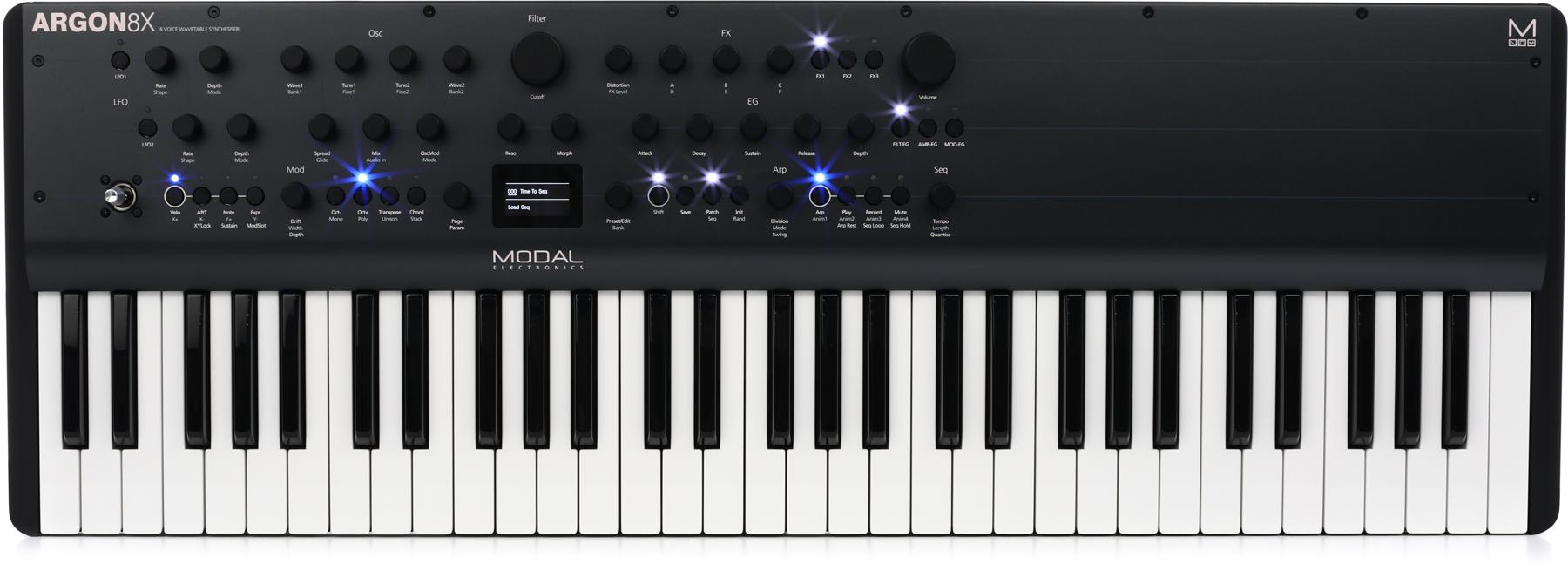 Argon8X 61-Key 8-Voice Polyphonic Wavetable Synthesizer