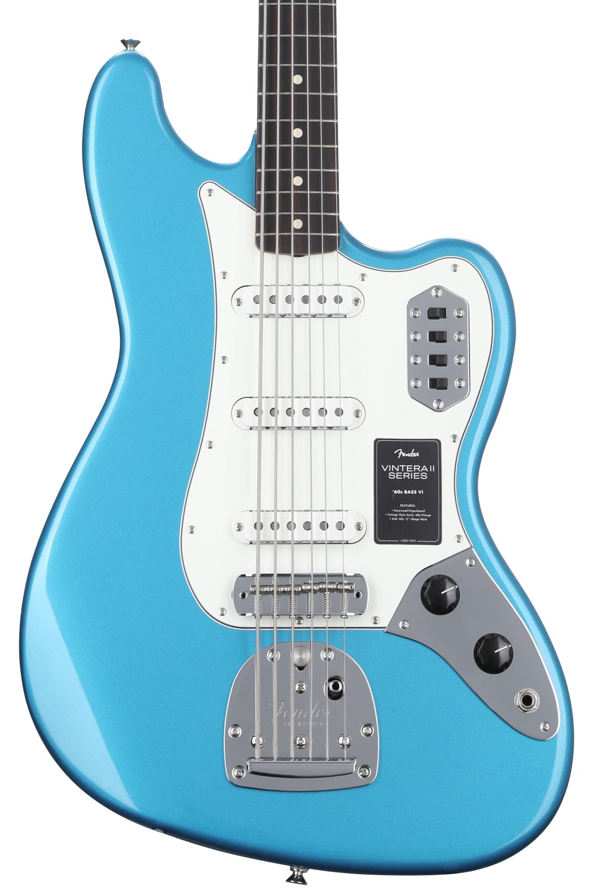 Fender Vintera II '60s Bass VI - Lake Placid Blue | Sweetwater