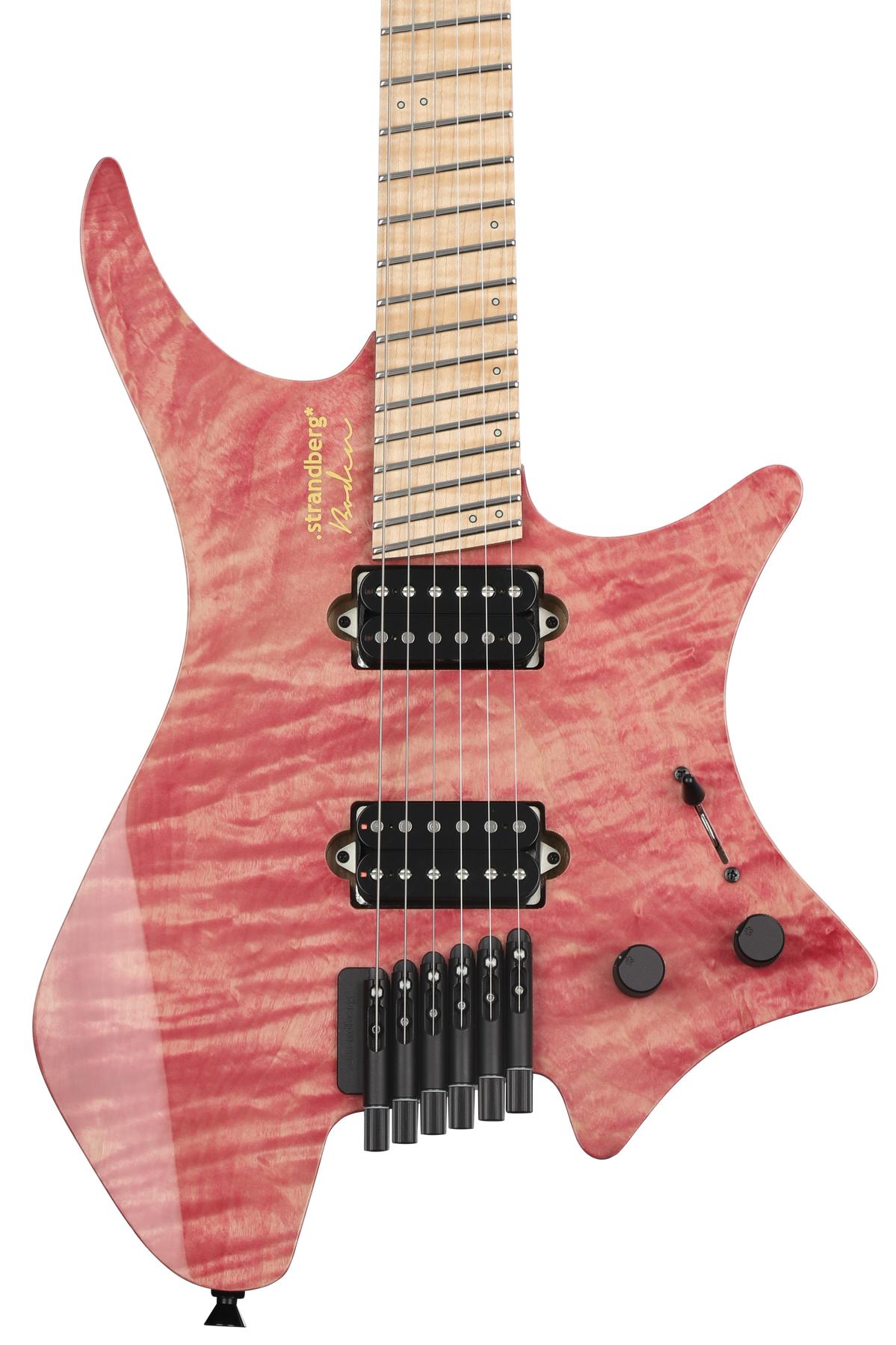 Strandberg Boden J Artisan 6 Electric Guitar Run #5 - Transparent Pink with  Flame Maple Fingerboard | Sweetwater