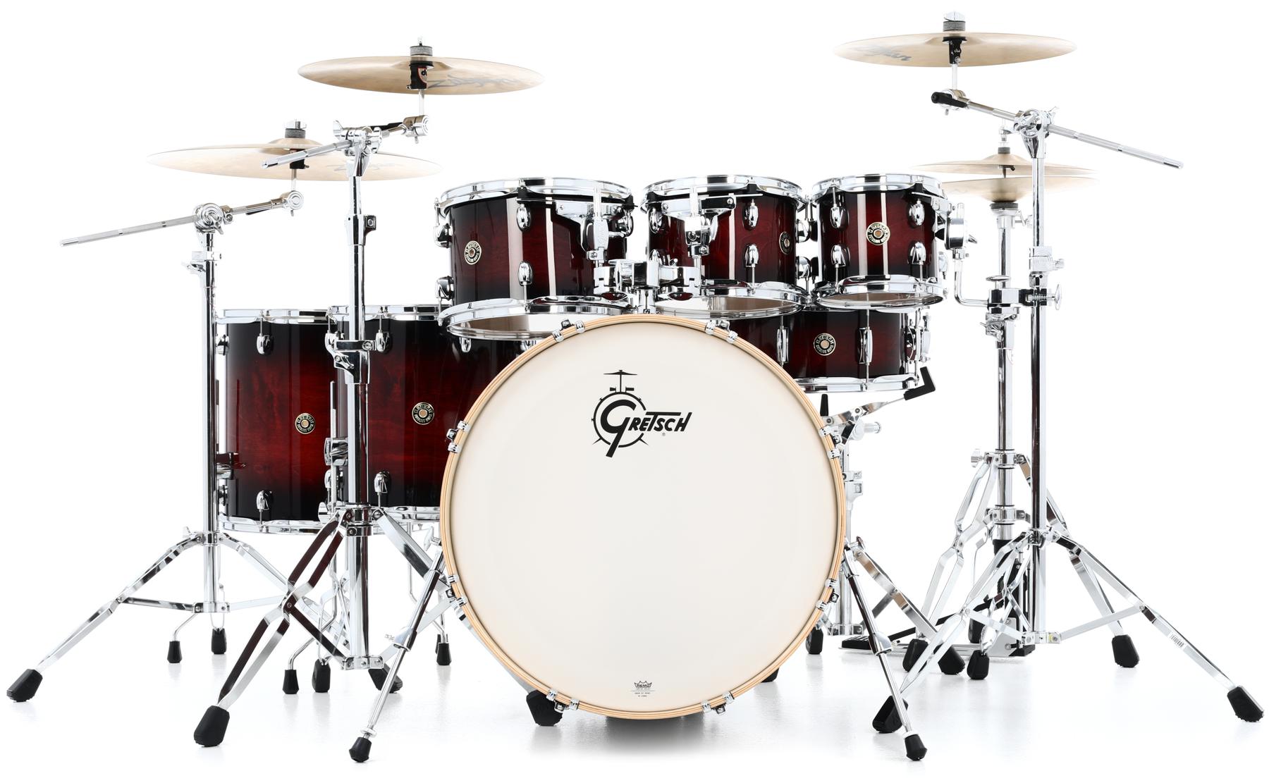 Gretsch Drums Catalina Maple CM1-E826P 7-piece Shell Pack with Snare Drum - Deep Cherry Burst