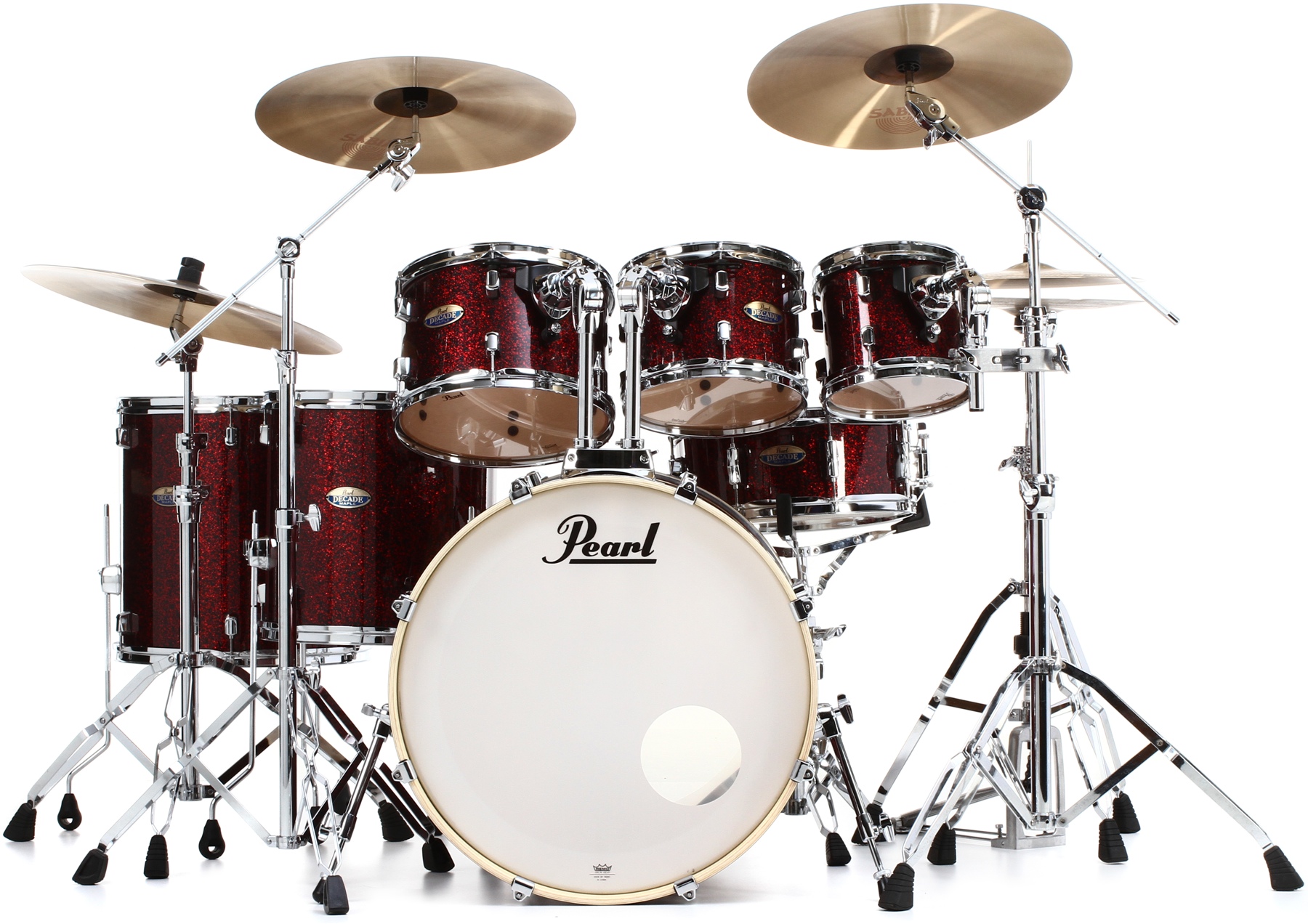 Decade Maple Shell Pack - 7pc - Crimson Galaxy Flake Wrap