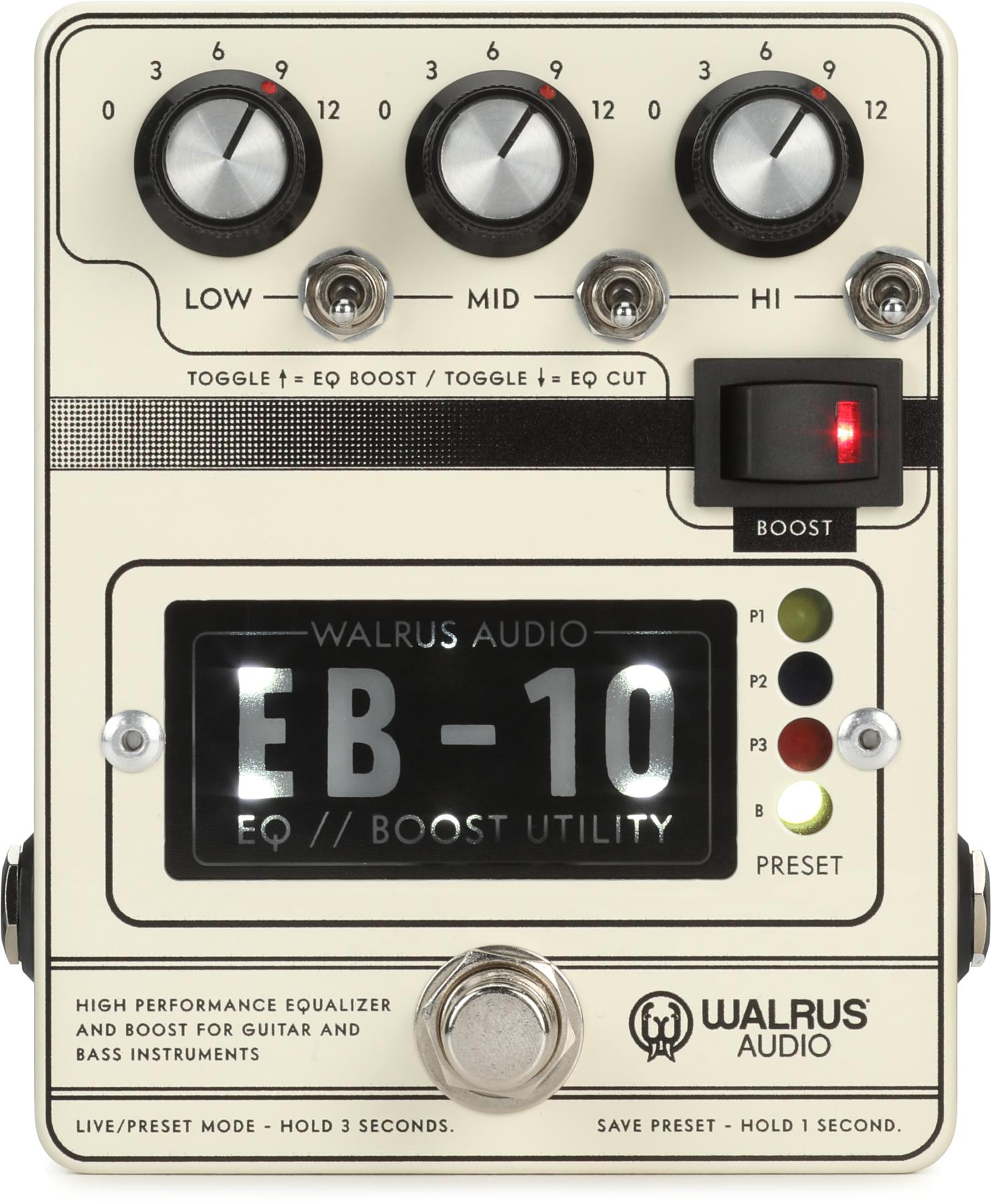 EB-10 Preamp/EQ/Boost Pedal - Cream