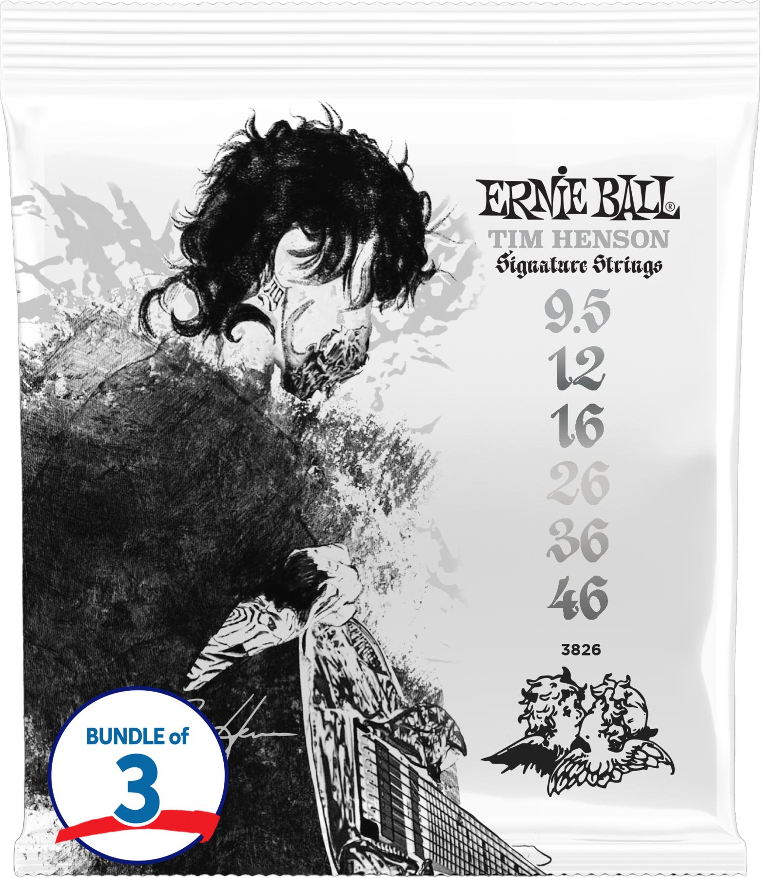 Струны для электрогитары Ernie Ball Tim Henson Signature (3 шт.), .0095-.046