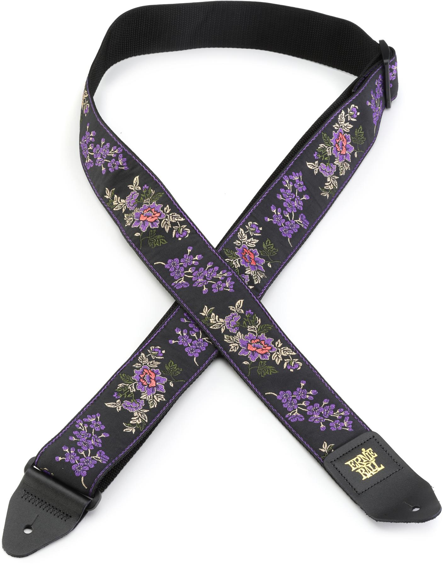 Жаккардовый гитарный ремешок Ernie Ball - Lavender Blossom (5 упаковок) в комплекте